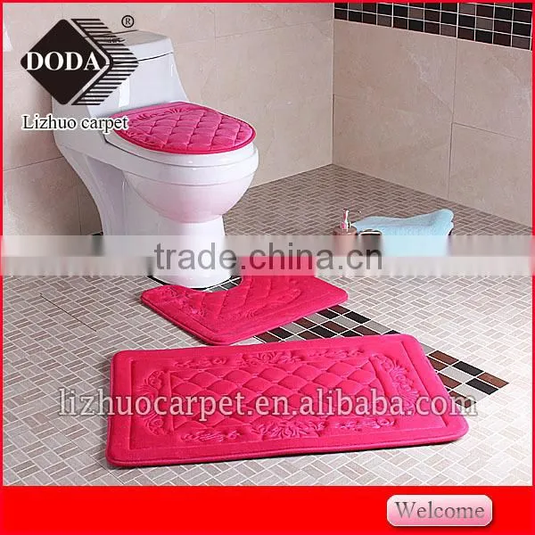 nonslip microfiber bath rug printed memory foam