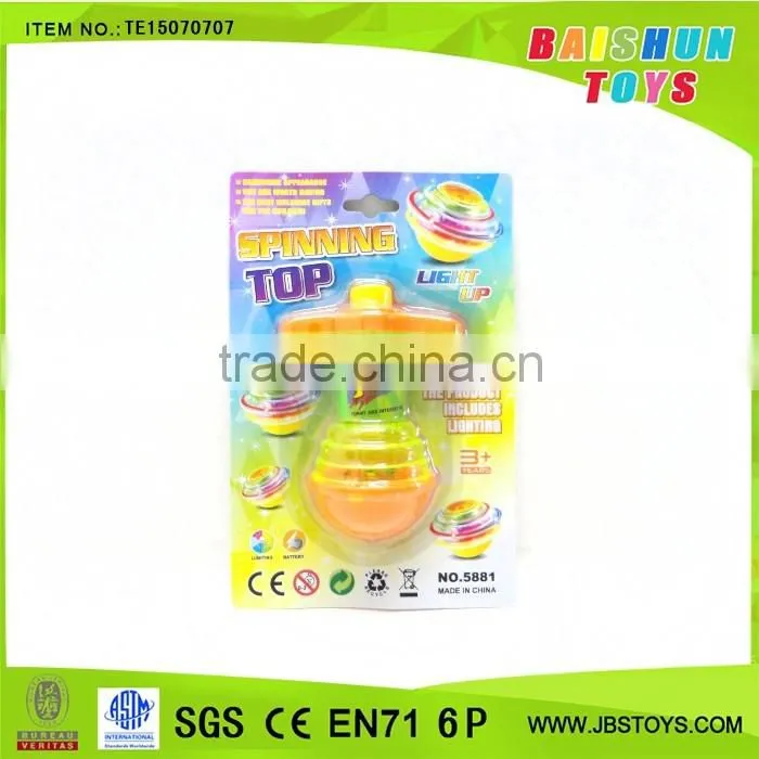 Promotion toy bouncing light up toys tornado spinning top set te15070707