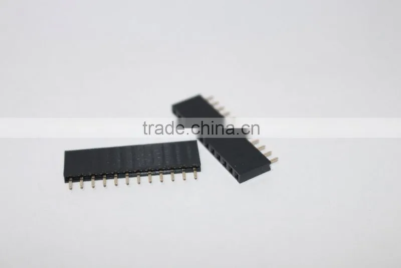 2.54mm single row straight Female header 12 pin