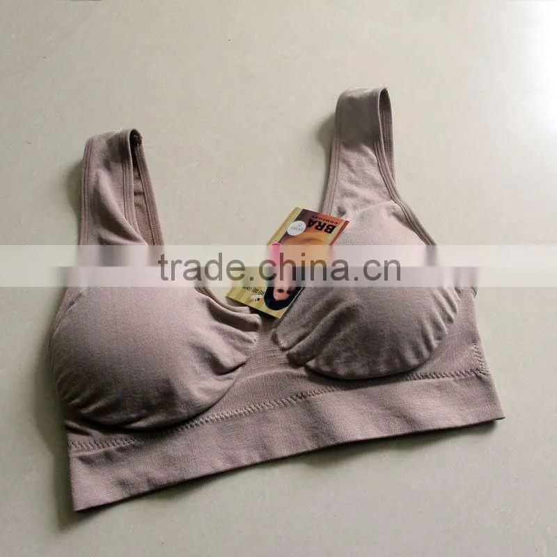 TV hot sale Tracelessness sports Genie bra padded bra