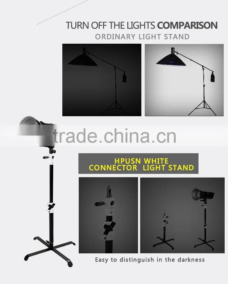 Background heavy duty ground light stand with white connector
