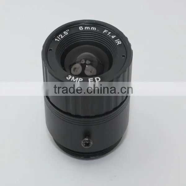 thermal camera megapixel lenses CS mount ir filter glass maga pixel lens 6mm Fixed aperture night vision cctv camera lens