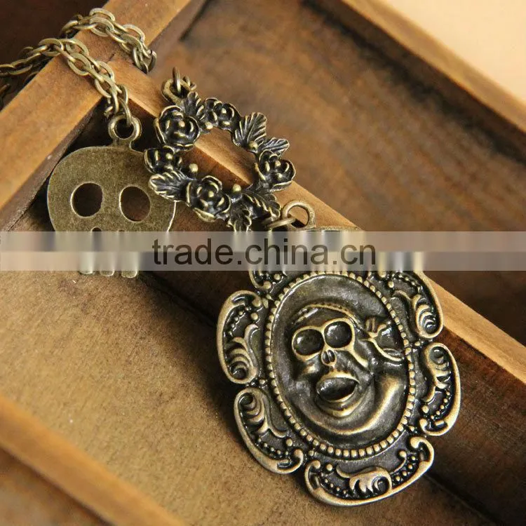 MYLOVE flower skull sweaterchain long necklace vampire MLSC-22