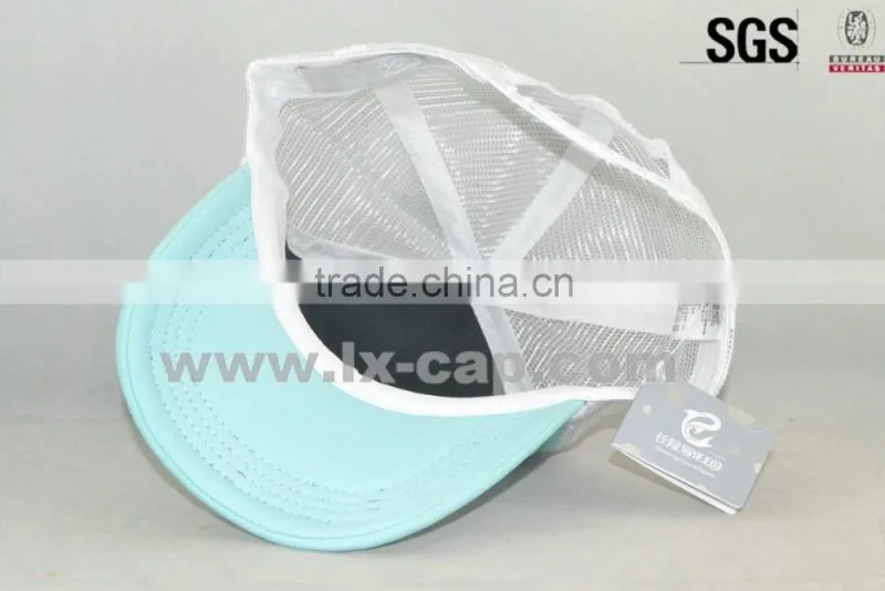 short bill foam plain trucker cap mesh hat