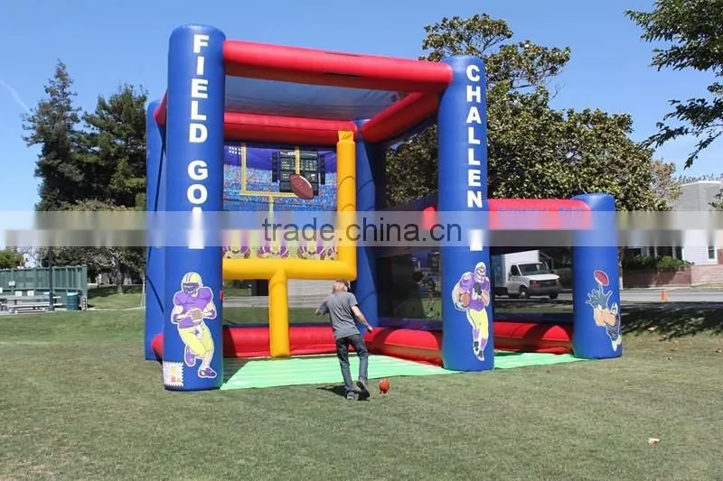 2016 popular inflatable field goal challenge, adults inflatable football toss