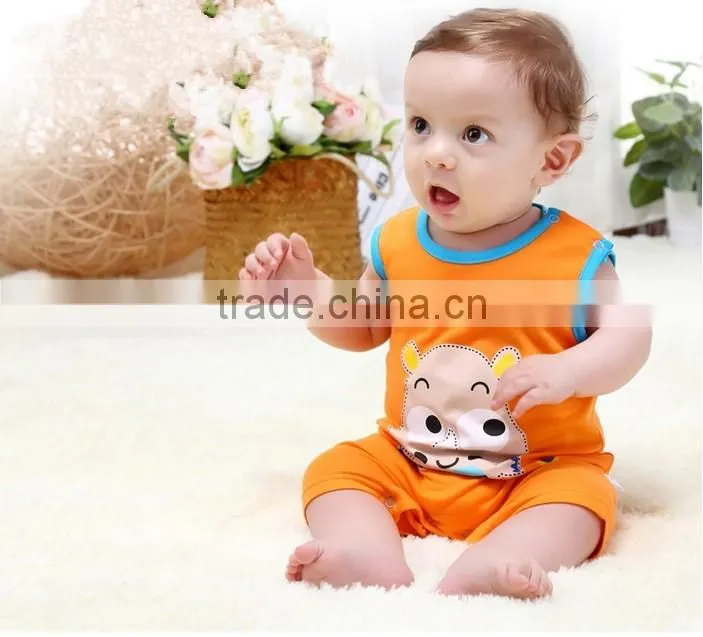 Sleeveless leotard boxer Romper Kaidang Siamese vest summer climbing clothing 0-2 years