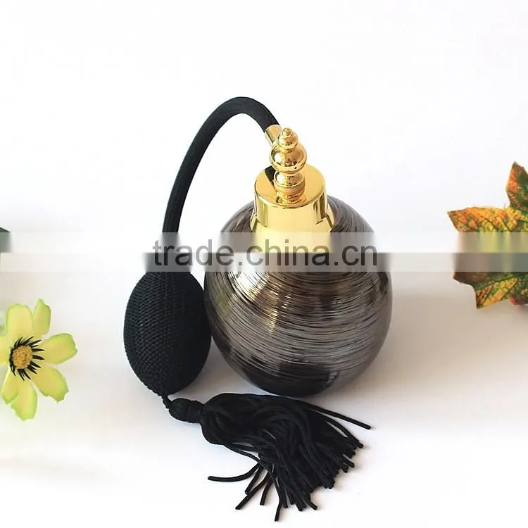 Wholesale unique design 100ml luxury airbag glass perfume bottle & Empty bottle with pump airbag atomizer spray
