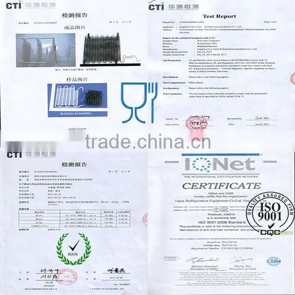 Commmercial Display Fridge Wire Condenser With Rubber Plug