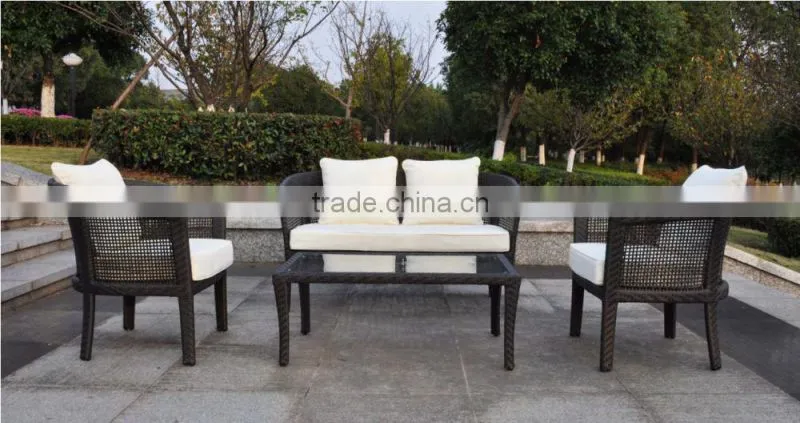 Patio Furniture Set Cushioned Outdoor Wicker Rattan Garden Sofa Seat