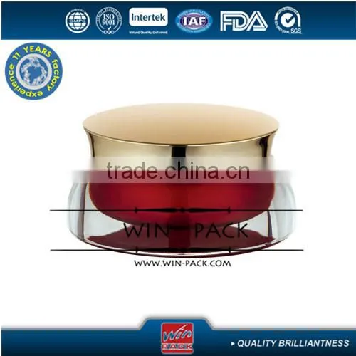 Popular ball shape series bottle, plastic jar, elegant cosmetic bottle with shiny silver rim