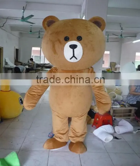 Funny rabbit ear teddy bear mascot costume/mascot costume/mascot