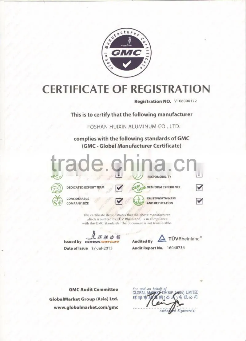 Superior quality powder caoted aluminium 6063 alloy aluminum extrusion