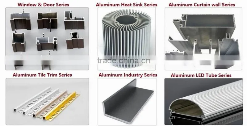 Aluminum extrusion profiles for windows and doors, pipe and customized shapes