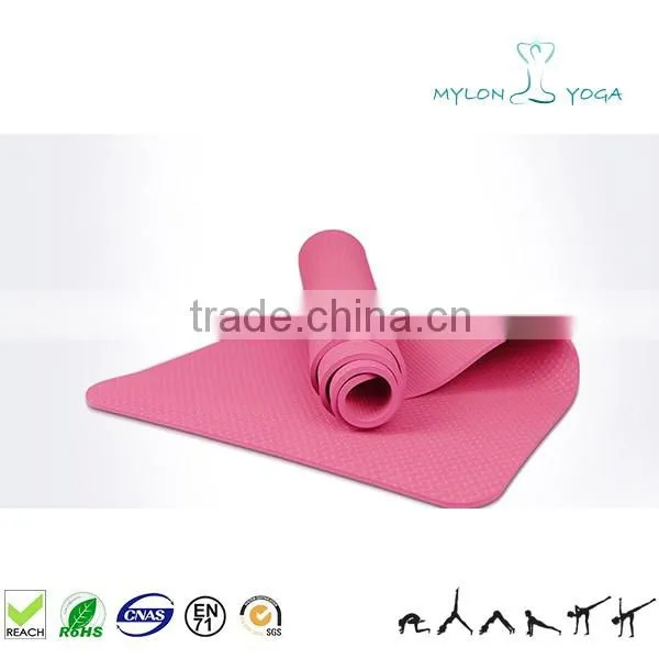 anti slip customized color eco-friendly extra thickness tpe yoga mat