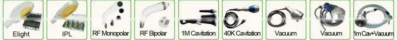 multifunctional beauty machine ipl + e light + rf +cavitation (CE certificate)