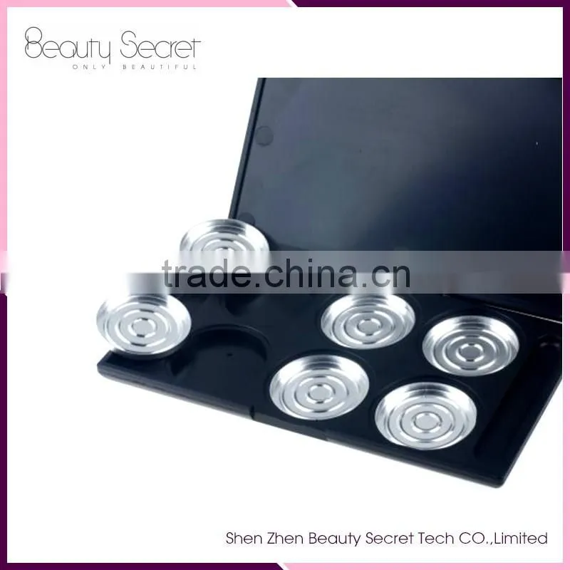 Aluminium 3 cells empty palette for eyeshadow and lipgloss