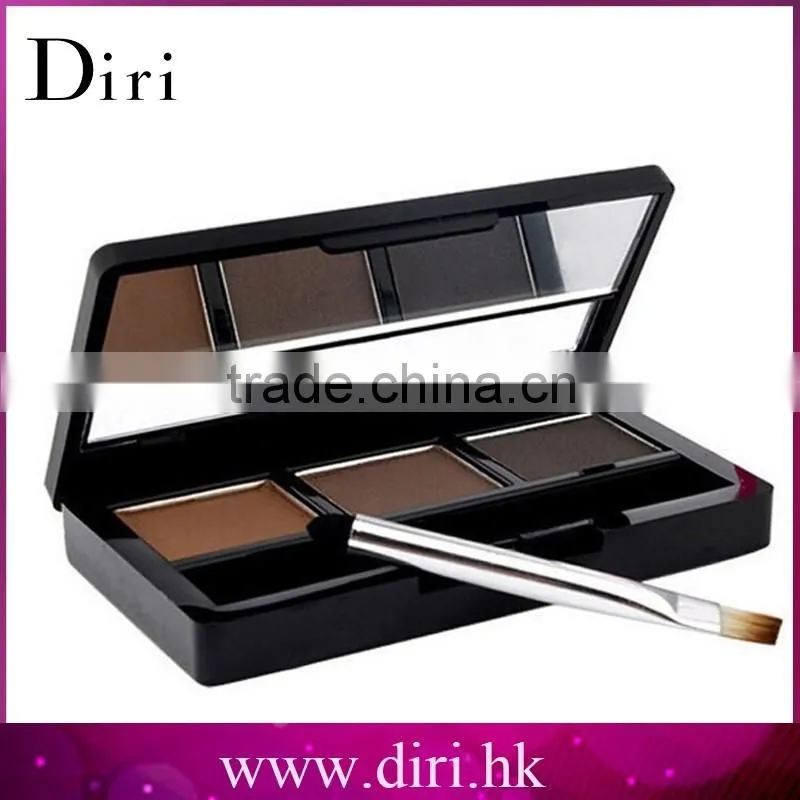Double end small private label eyebrow brush with palette