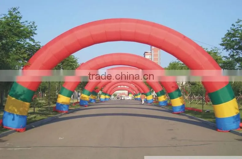 The inflatable arches like coconut tree