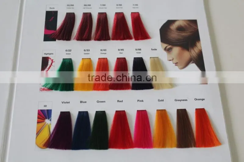 OEM/Private Label Hair Color Swatches Chart for hair color guide