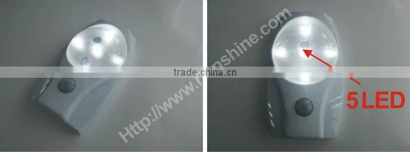 mini white battery powered emergency light sensor with 5led price