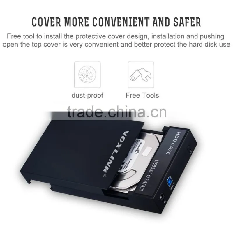 VOXLINK USB3.0 3.5 inch SATA Hard Drive Enclosure HDD Docking Station,US