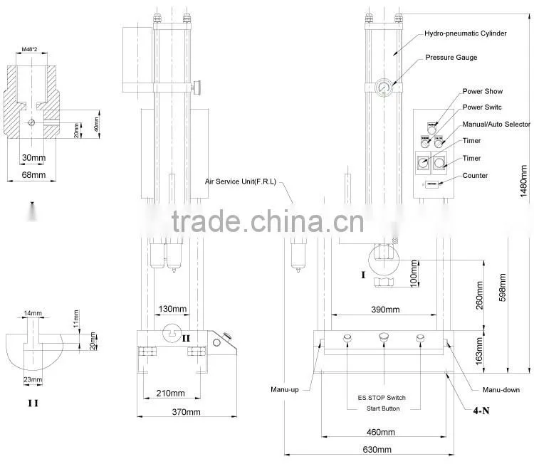 JULY low price 15 ton four column hydraulic power press machine