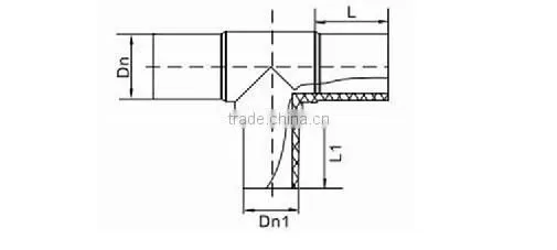 new HDPE Equal Tee Plastic Pipe Fittings PE100