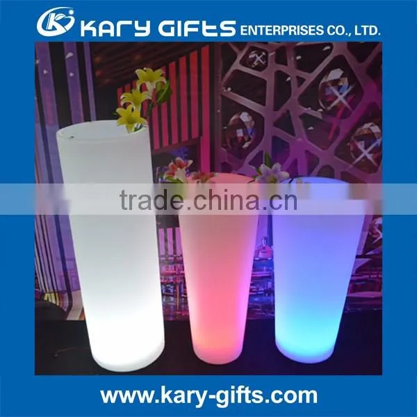 Led light plant pot large size garden plastic led flower pot