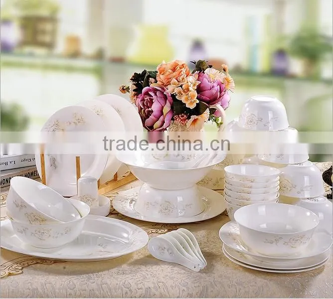 KC-00667 bone china dinnerware set with flower printing