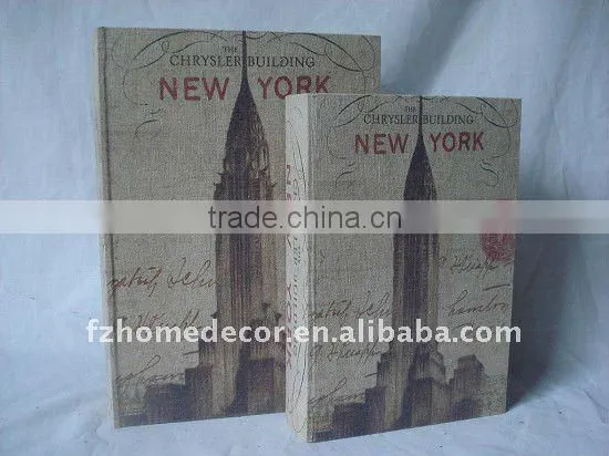 wooden boxes gift set covered with canvas printing