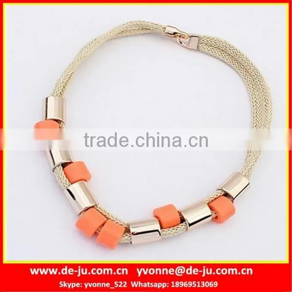 Resin Necklace With Precious Stones
