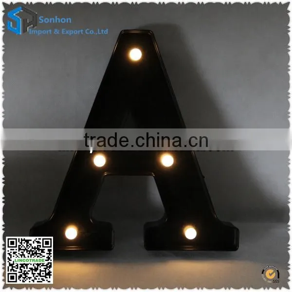 New Design Plastic LED Lighted Letters/ Letter" A" Decoration Bulb With Battery
