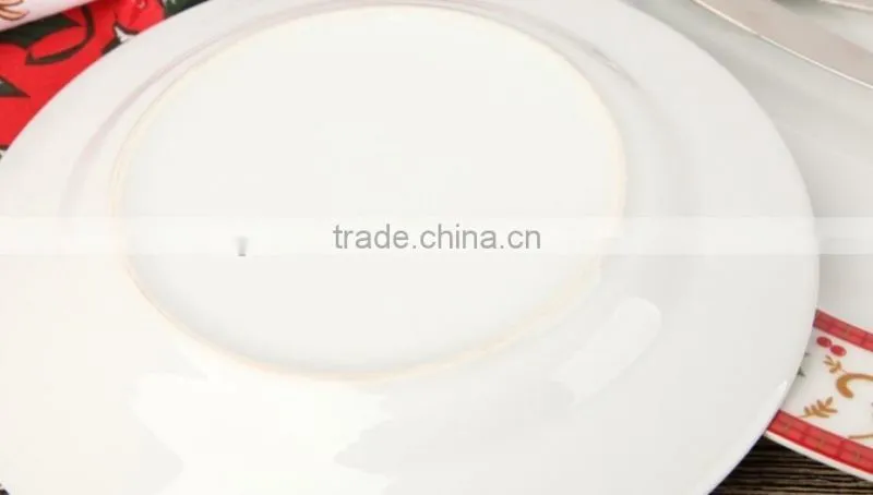 Porcelain Christmas Tree Dinner Plate Set