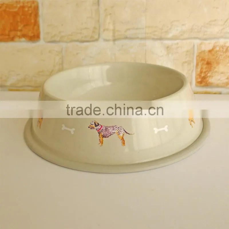 Carbon Steel with Powder Coated Food/Water Serving Cat Dog Feed Pet Bowl