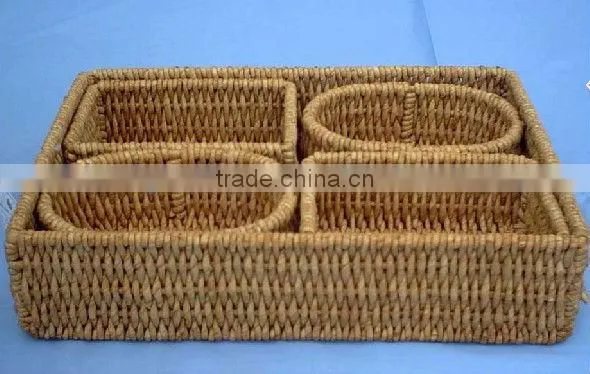 High quality Cylindrical straw storage basket & sea grass basket (factory)