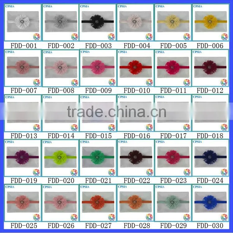 Baby Girl Vintage Lace Flower Headbands Toddler Headbands Knit Elastic Baby Headbands Interchangeable Elastic Bands