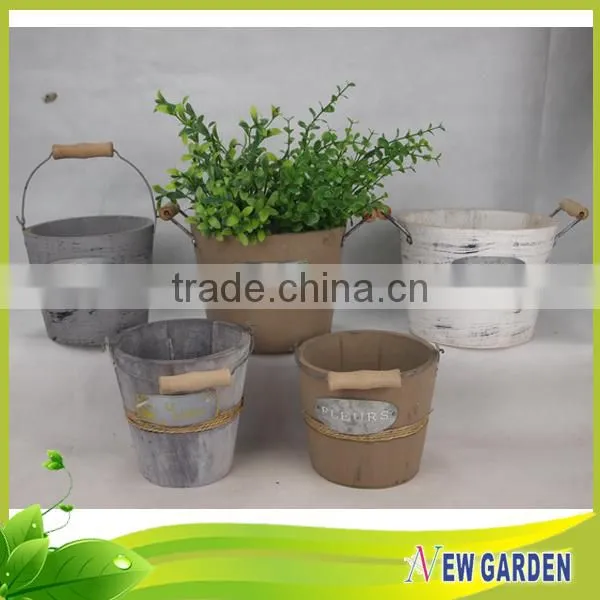 Cheaper Economical Round Wall Mounted Flower Basket with Handles