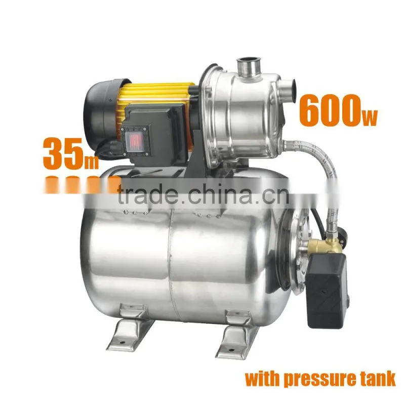 Garden submersible pump with booster system