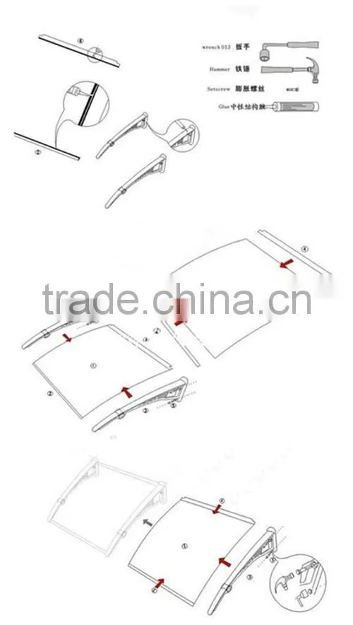 High quality polycarbonate commercial canopies