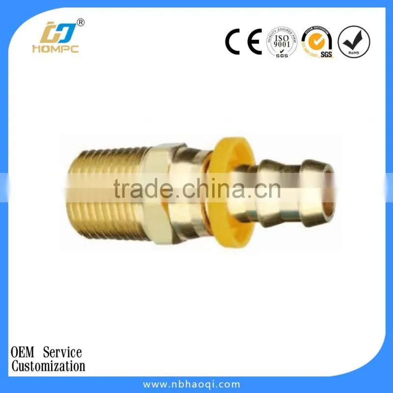 China manufacturer brass male thread barb garden fittings hose adapter