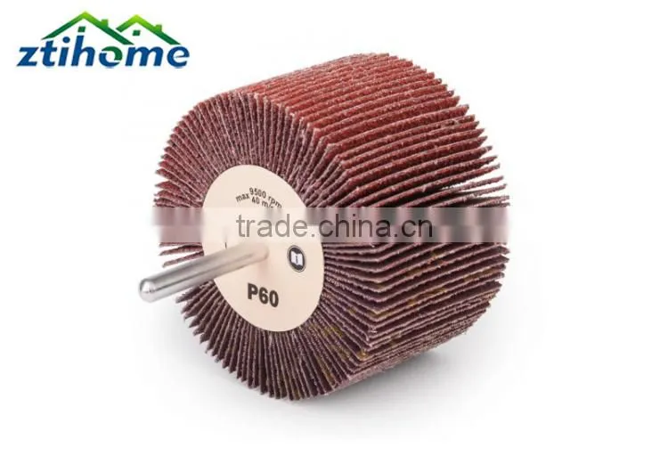 High Quality Calcined Aluminum Oxide Abrasive Flap Wheel With Shaft