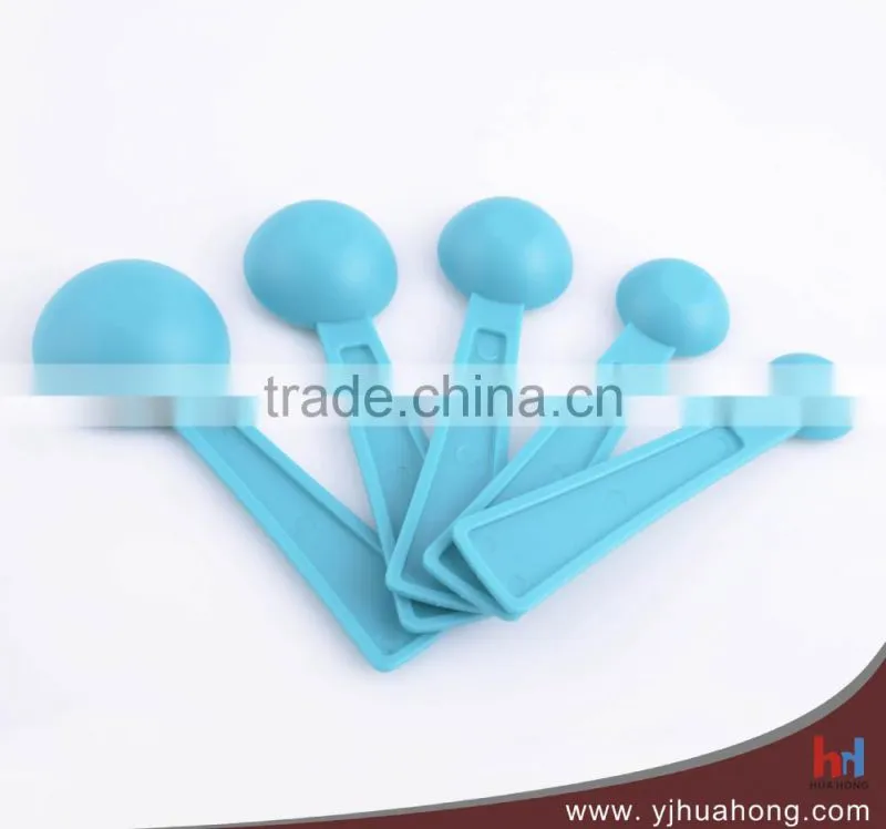 5 Pcs high quality colorful plastic measuring spoons,measuring scoops (HMT-26)