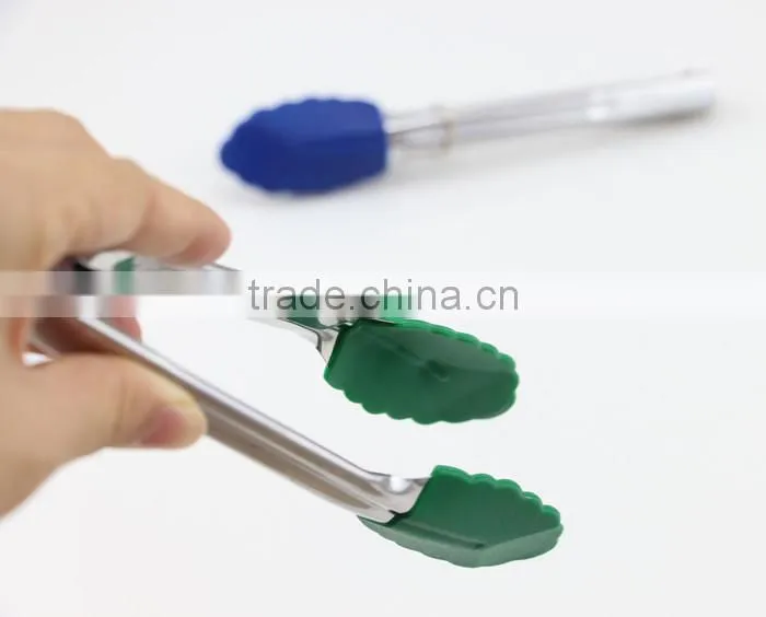 Mini Silicone & Stainless Steel Tongs (Assorted Colors)