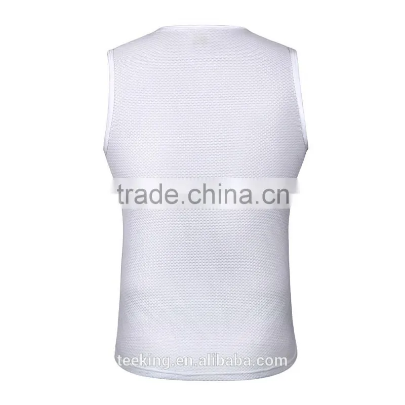Custom white dry fit running singlet