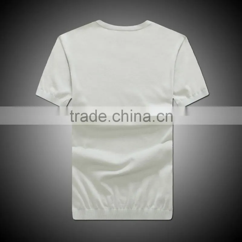 Raidy boer Men's knitwear short t shirt with round neck 100%cotton 80/2