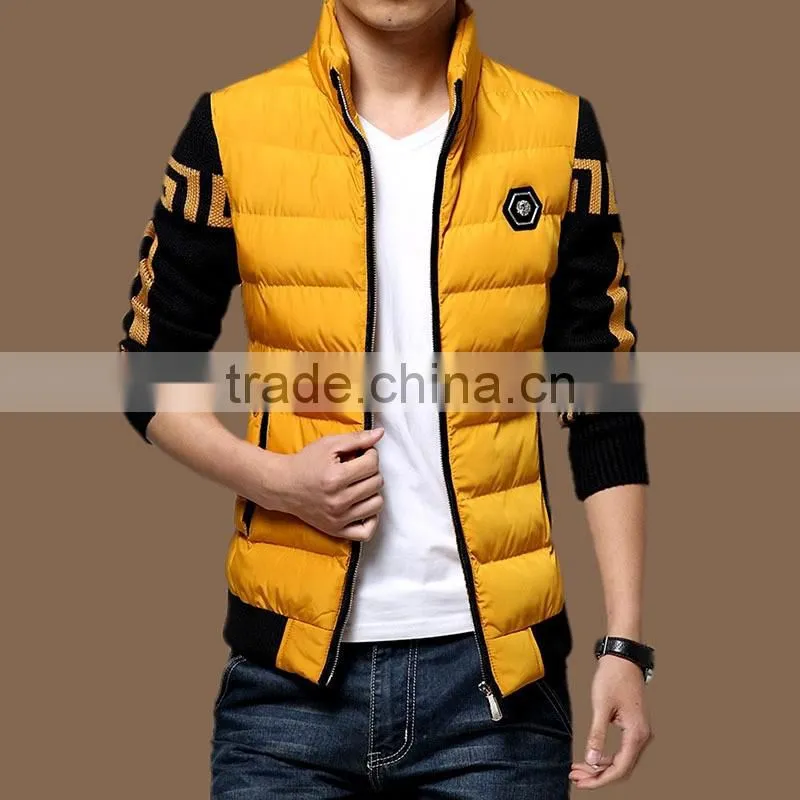 Winter Fashion Mens Outdoor Sports Jackets Dark Grey Slim Fit Men Jackets 2016