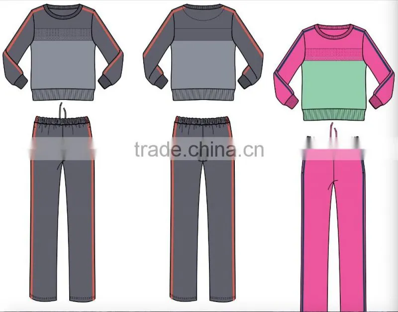 2016 new design Trainer tops and pants sets for Women Ladies sportwear suits