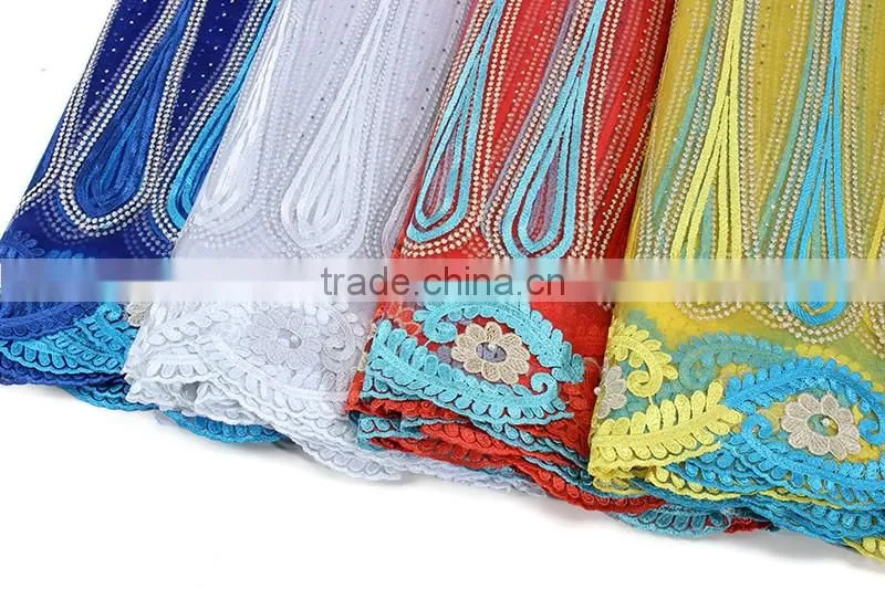 Hottest Latest African Lace Fabric 2016 Many Colors Malaysia Lace Embroidery Fabric