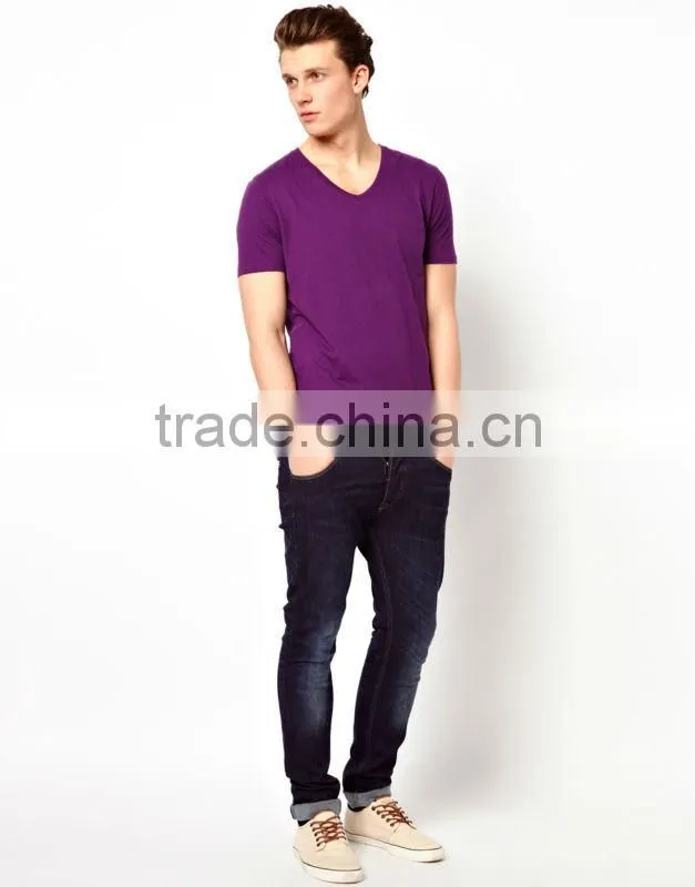 v neck man plain tee shirts