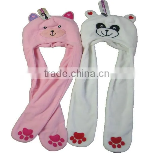 Polar Fleece Kids Animal Hat One Set Lovely winter hat